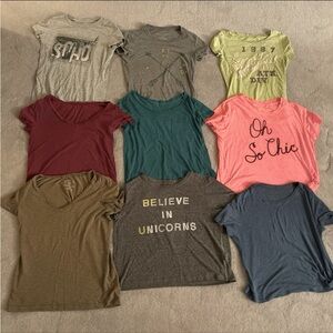Aeropostale fitted graphic tee and shirt set of 9